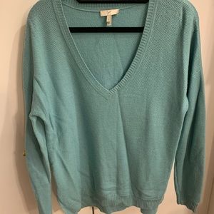Joie Teal V-neck Sweater size Small